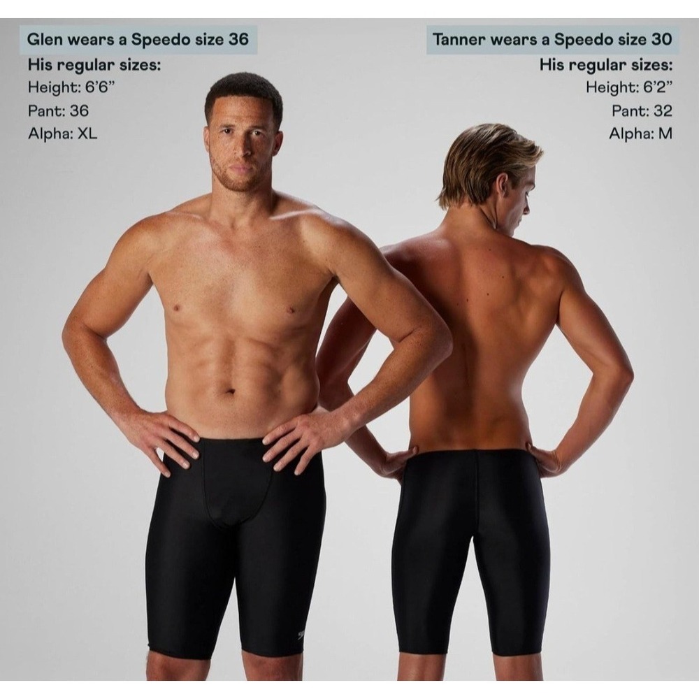 Speedo Swim Jammers Men's‎ US Size 34 Black Drawstring
